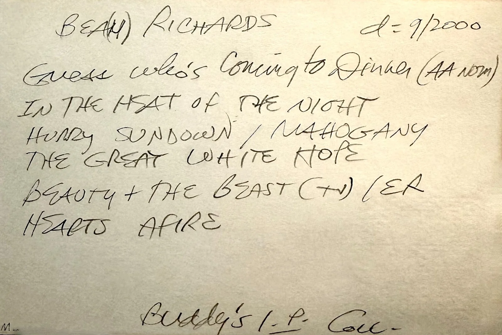 Beah Richards — BEAH RICHARDS Autographed Signed 4"x 6" INDEX CARD Guess Who's Coming to Dinner, изображение 2