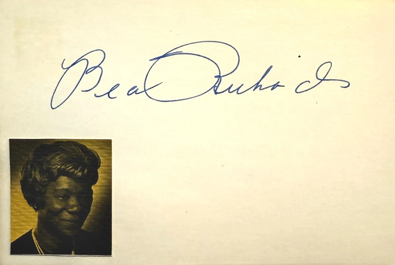 Beah Richards — BEAH RICHARDS Autographed Signed 4"x 6" INDEX CARD Guess Who's Coming to Dinner, изображение 3