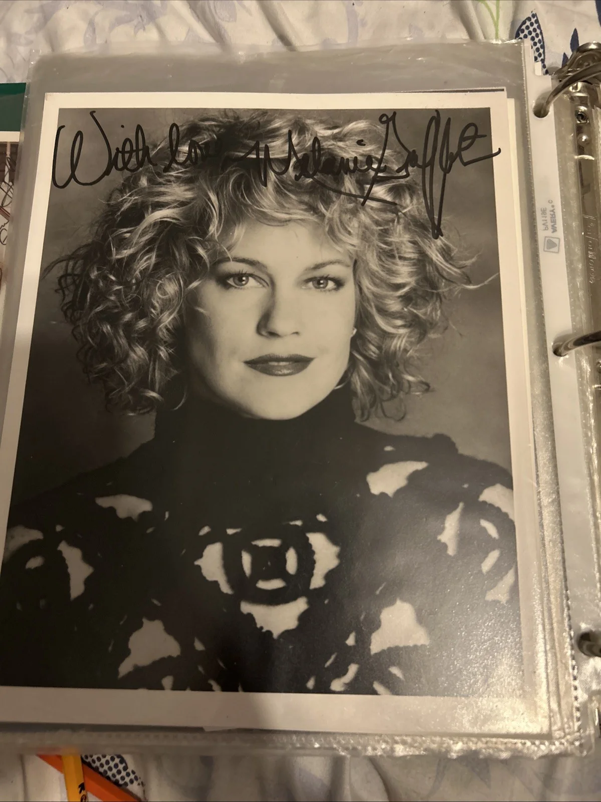 Melanie Griffith — Melanie Griffith Autographed Photo 8 X 10 Black-And-White, image 2
