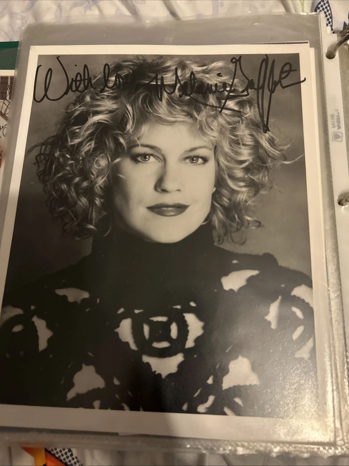 Melanie Griffith — Melanie Griffith Autographed Photo 8 X 10 Black-And-White, image 3