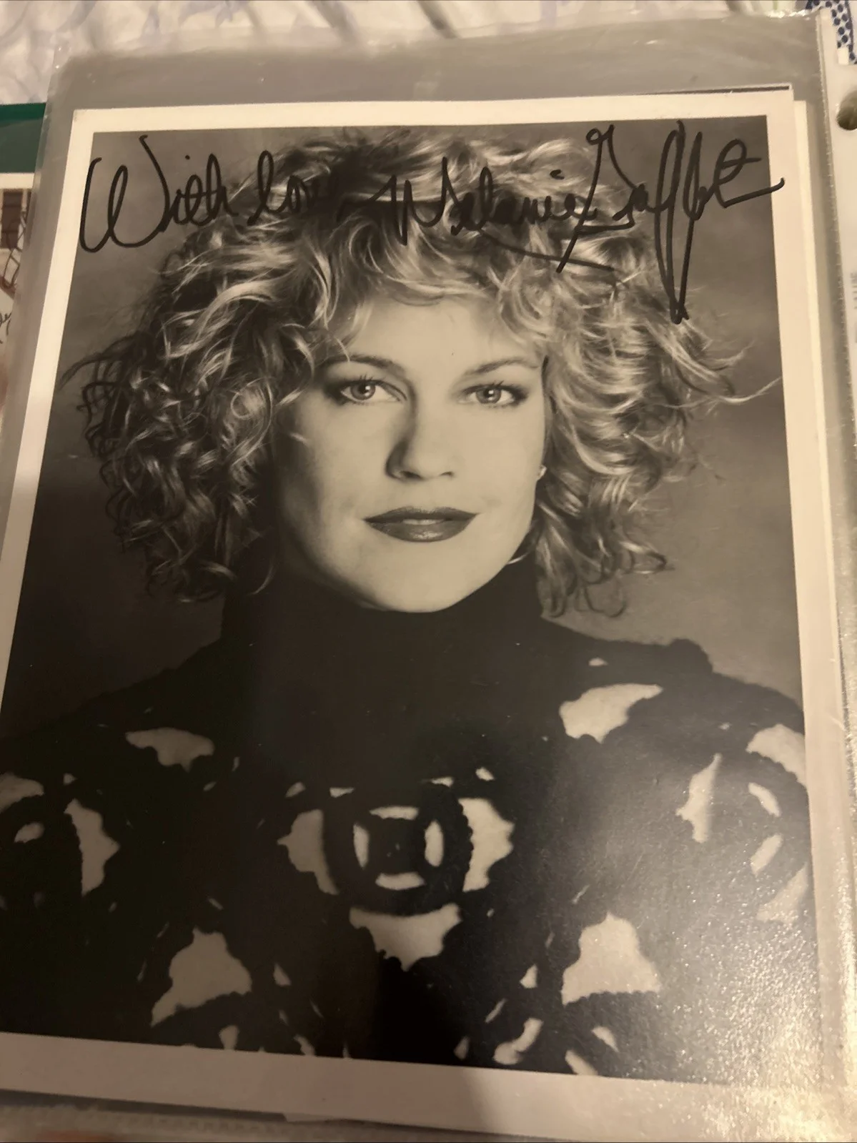 Melanie Griffith — Melanie Griffith Autographed Photo 8 X 10 Black-And-White, image 4