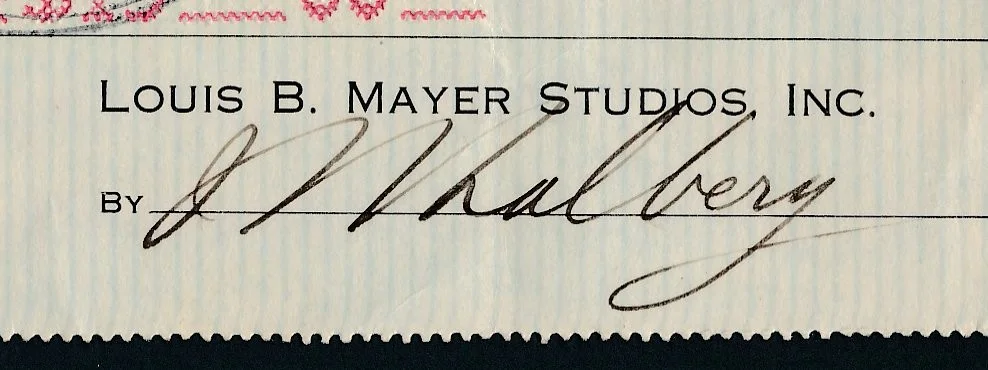 Irving Thalberg - 1923 Signed "Luis B. Meyer Studios" Check - w/ Quality 8x10, изображение 3
