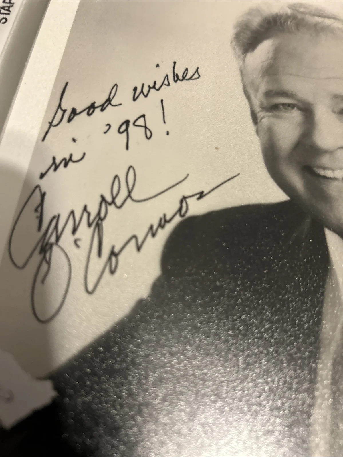 Carroll O’connor — Carroll O’Connor Autographed 8 X 10 Black-And-White Photo, изображение 5
