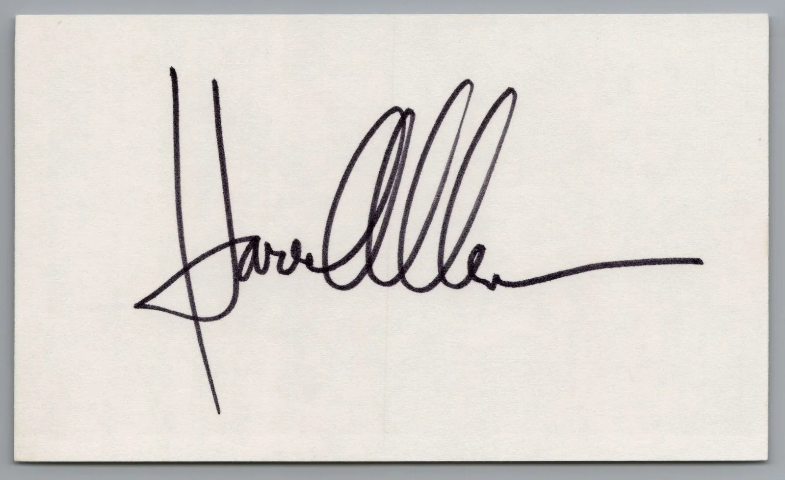 Karen Allen — Karen Allen Signed 3x5 Index Card Raiders Of The Lost Ark Autographed