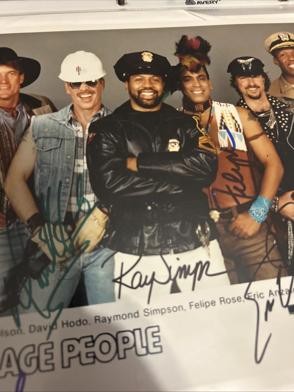 Village People Autographed 8 X 10 Color Photo Signed By The Whole Band, изображение 3