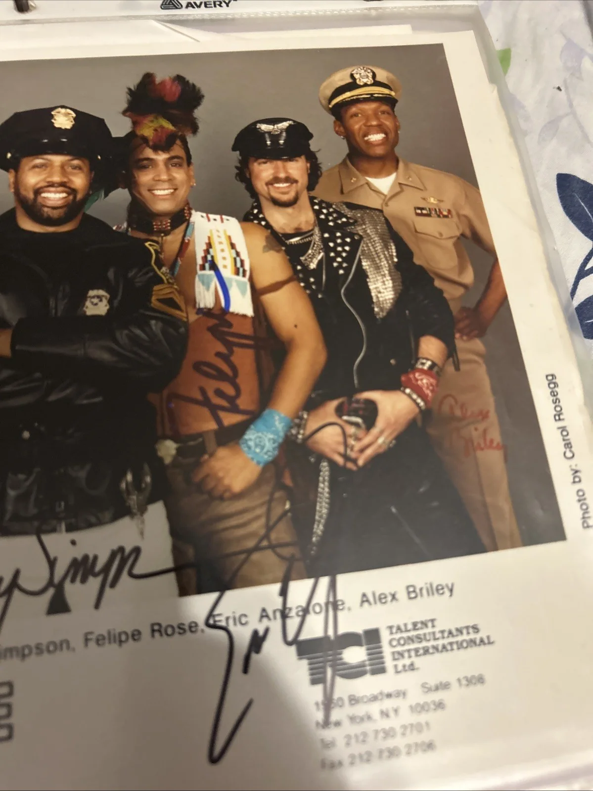 Village People Autographed 8 X 10 Color Photo Signed By The Whole Band, изображение 4