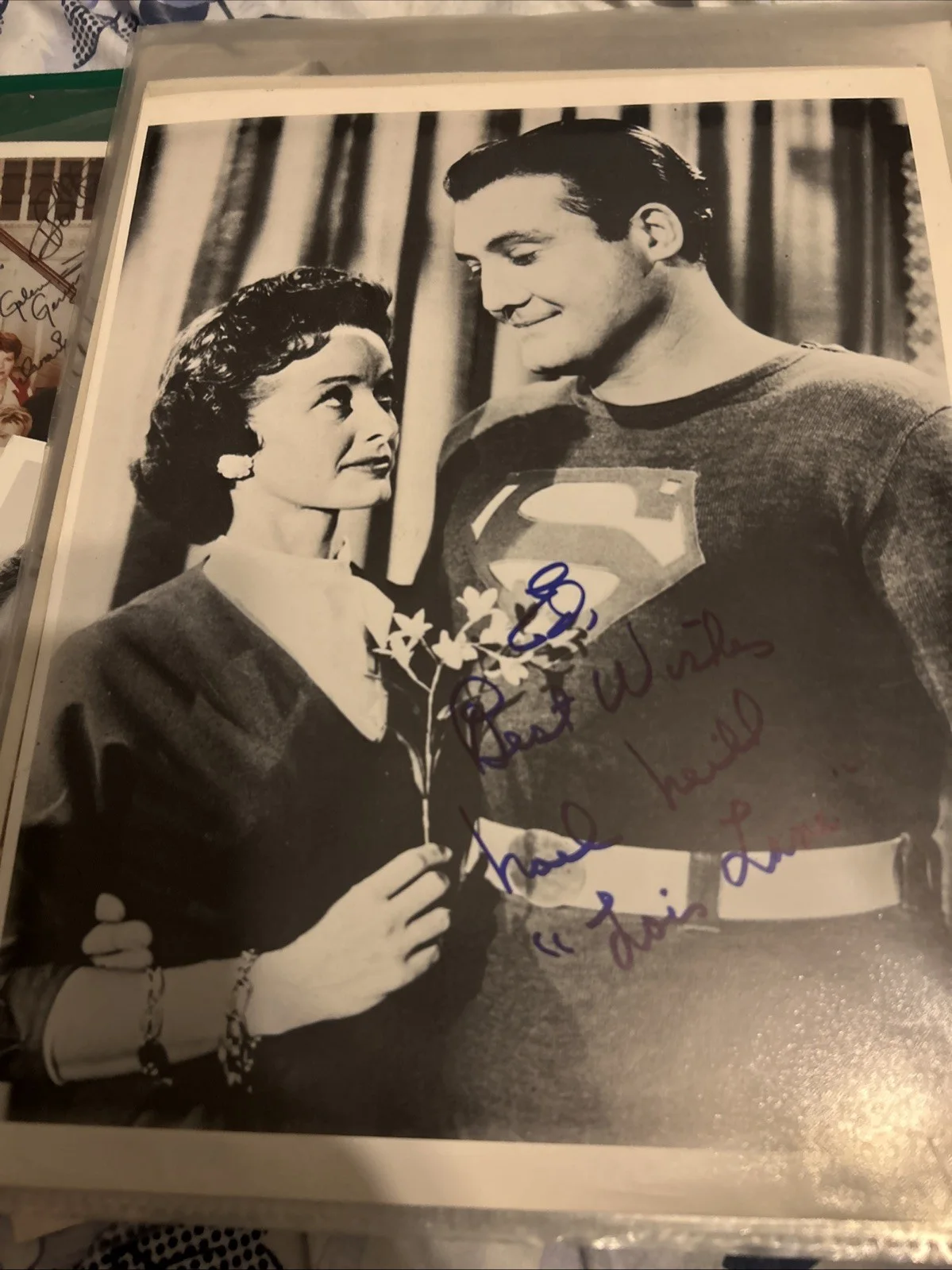 Noel Neill — Noel Neill Autographed 8 X 10 Black-And-White Photo Superman Lois Lane