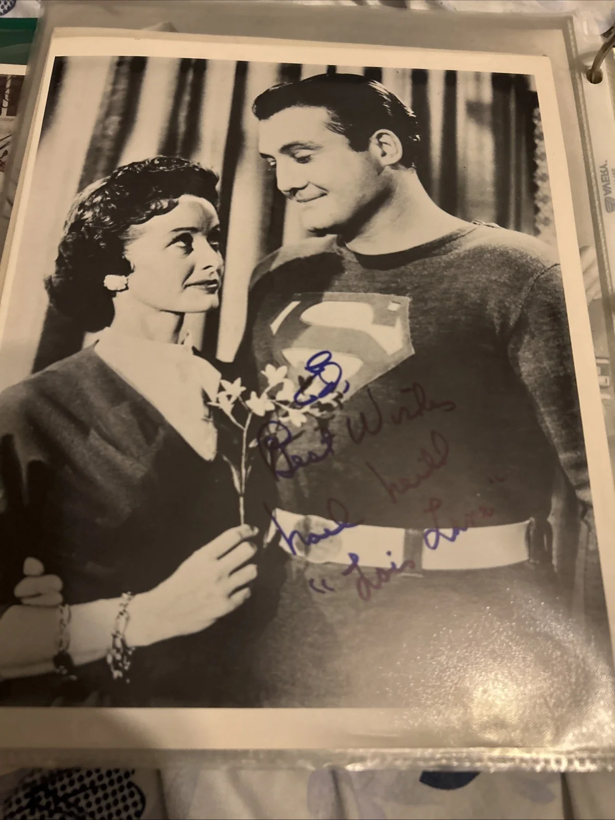 Noel Neill — Noel Neill Autographed 8 X 10 Black-And-White Photo Superman Lois Lane, изображение 2