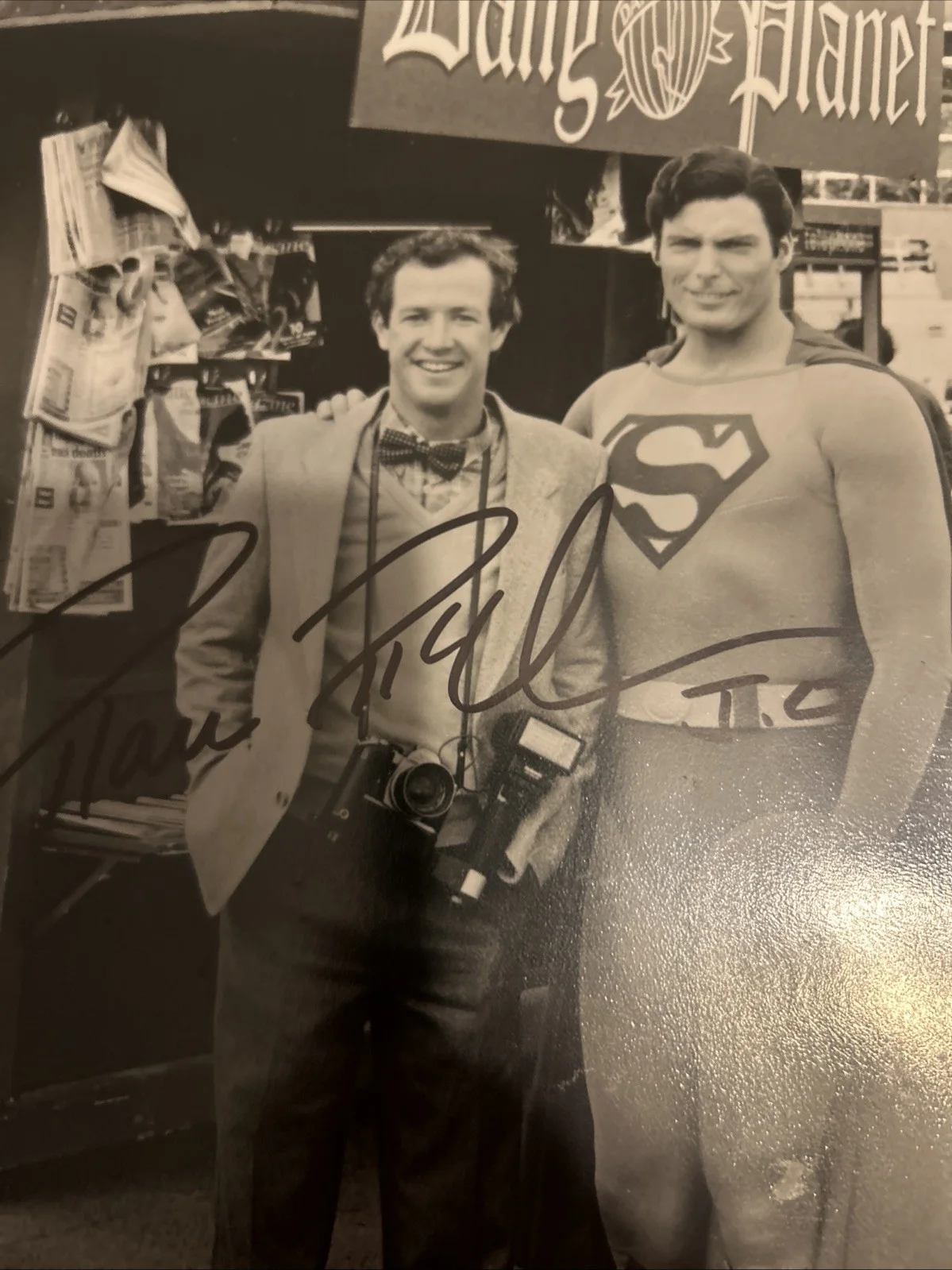 Marc McClure — Marc McClure Signed 8 X 10 Picture With Christopher Reeve, image 3