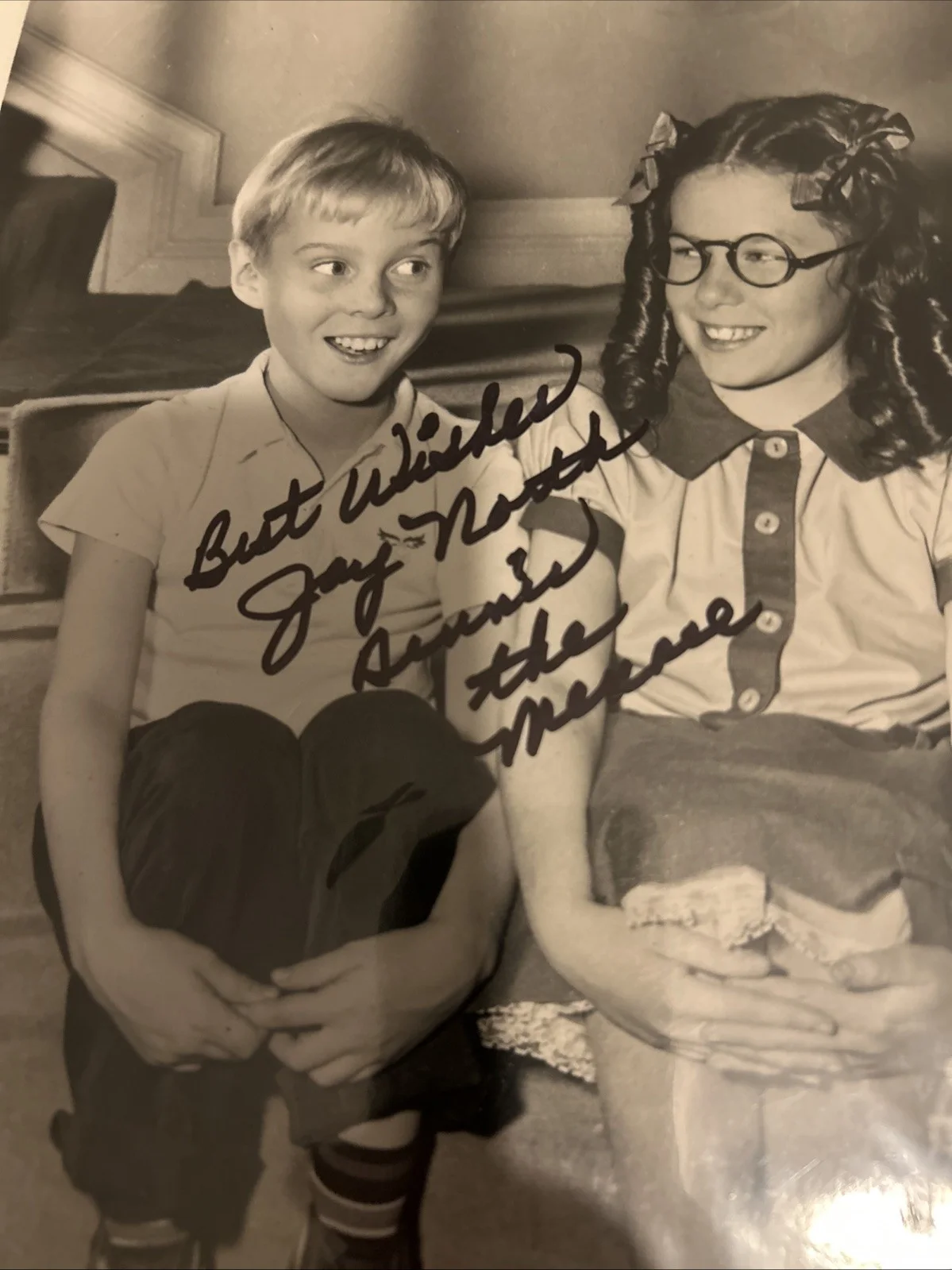 Jay North — Jay North Autographed 8 X 10 Black-And-White Photo Dennis The Menace, image 3