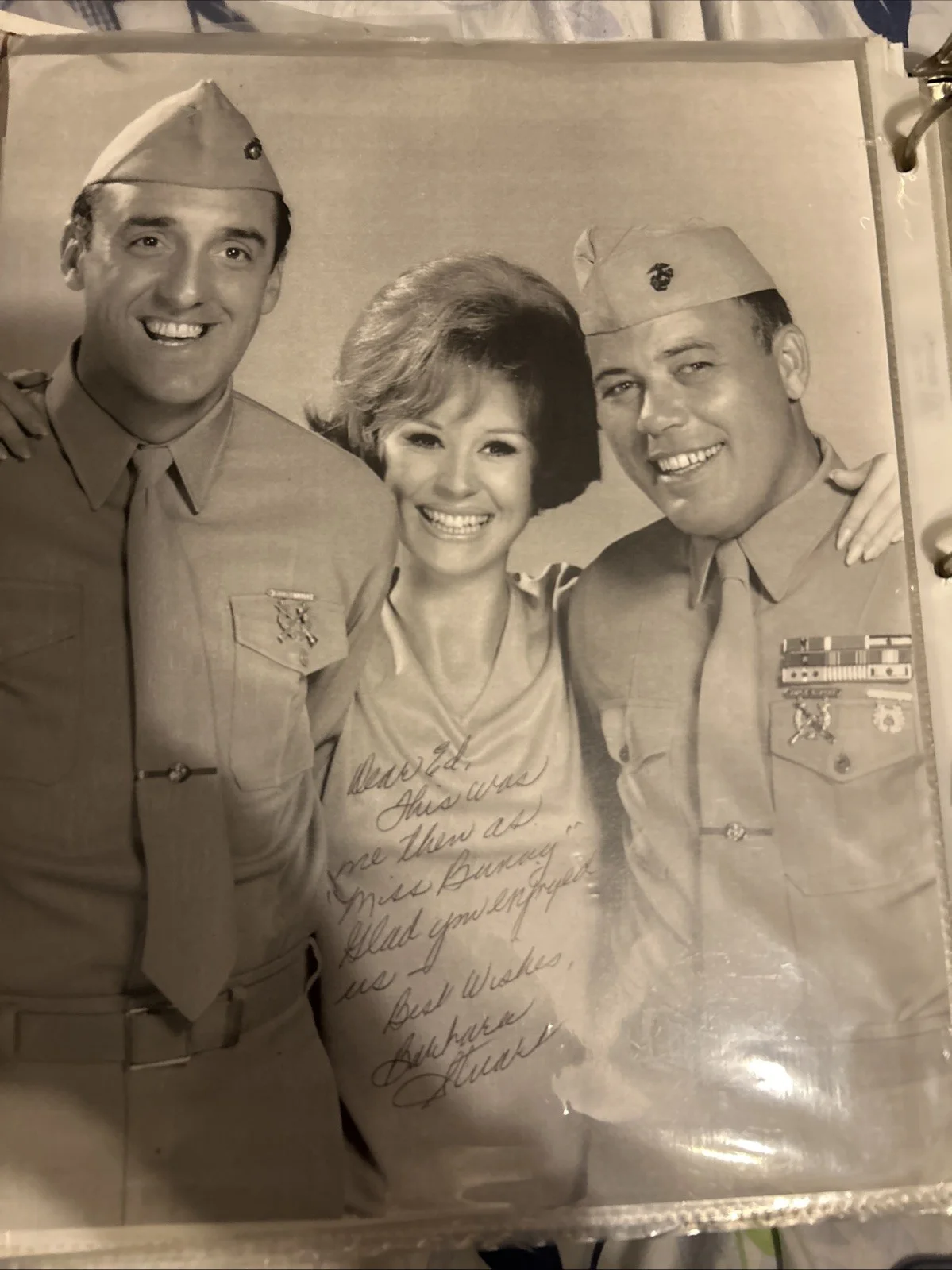 Barber Stewart — Barber Stewart Autographed 8 X 10 Black-And-White Photo Signed In Pen, image 2