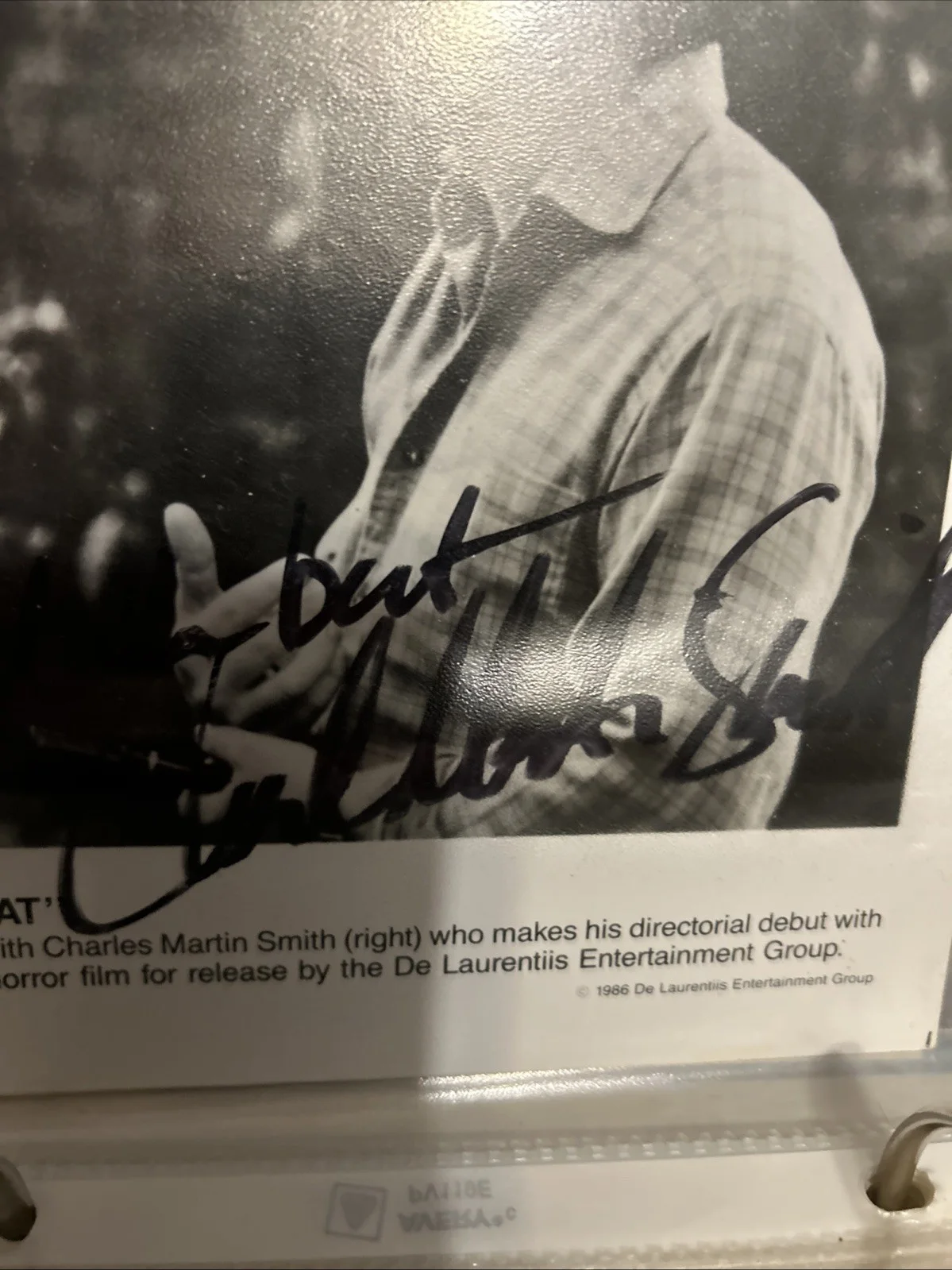 Marc Price Charles Martin Smith — Marc Price And Charles Martin Smith Autographed 8 X 10 Black-And-White Photo Tri, изображение 4
