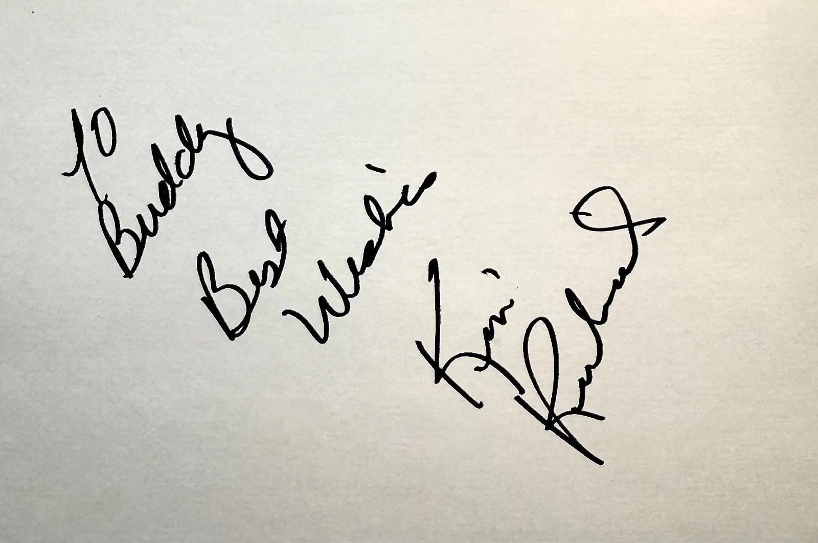 Kim Richards — KIM RICHARDS Autograph Signed 4x6 INDEX CARD Escape to Witch Mountain HOUSEWIVES