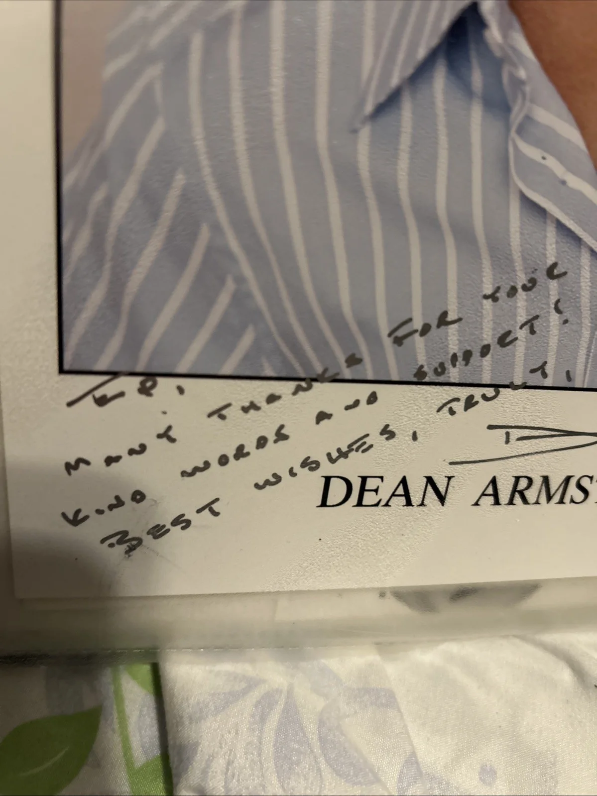 Dean Armstrong — Dean Armstrong Autographed 8 X 10 Color Photo Authentic, image 3