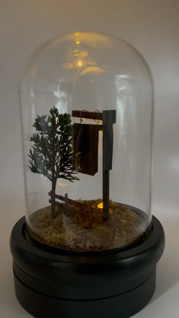 American Werewolf in London Diorama – Handmade Slaughtered Lamb Sign Mini Scene, image 2