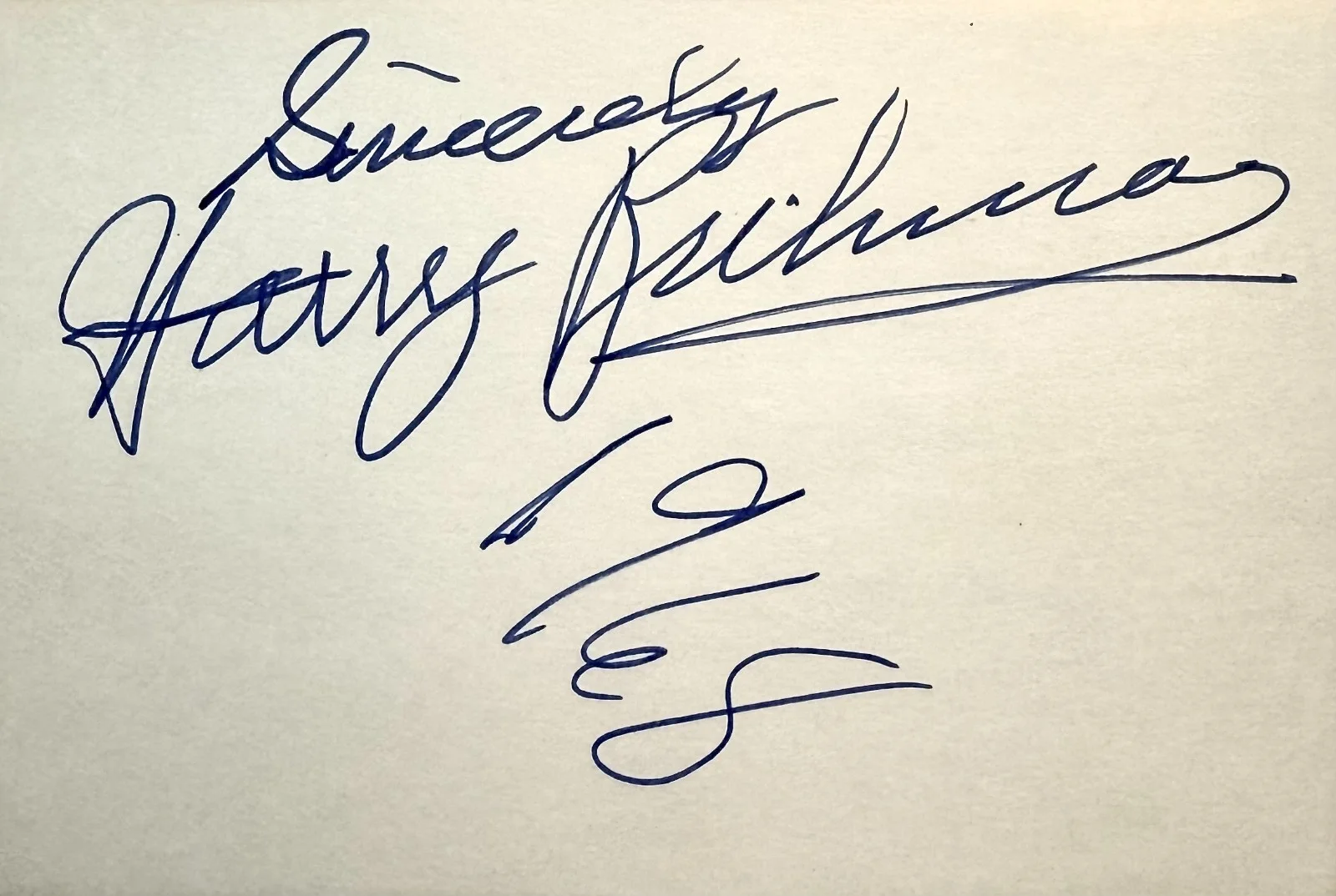 HARRY RICHMAN Signed Autograph 4x6 INDEX CARD American Singer Bandleader PIANIST, изображение 3