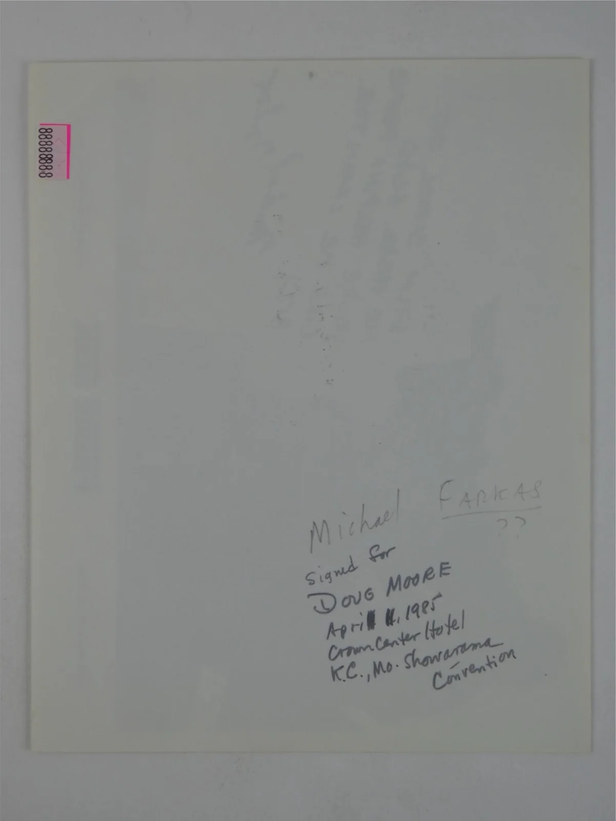 Michael Farkas — Michael Farkas Signed B&W 8x10 Promo Photo Prime Risk Autographed, изображение 3