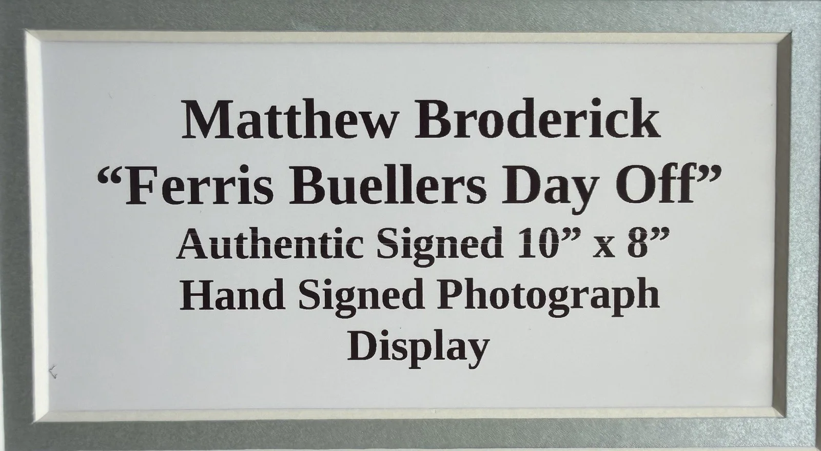 Matthew Broderick “Ferris Buellers Day Off “ Signed Framed 16”X12” Print Display, image 4