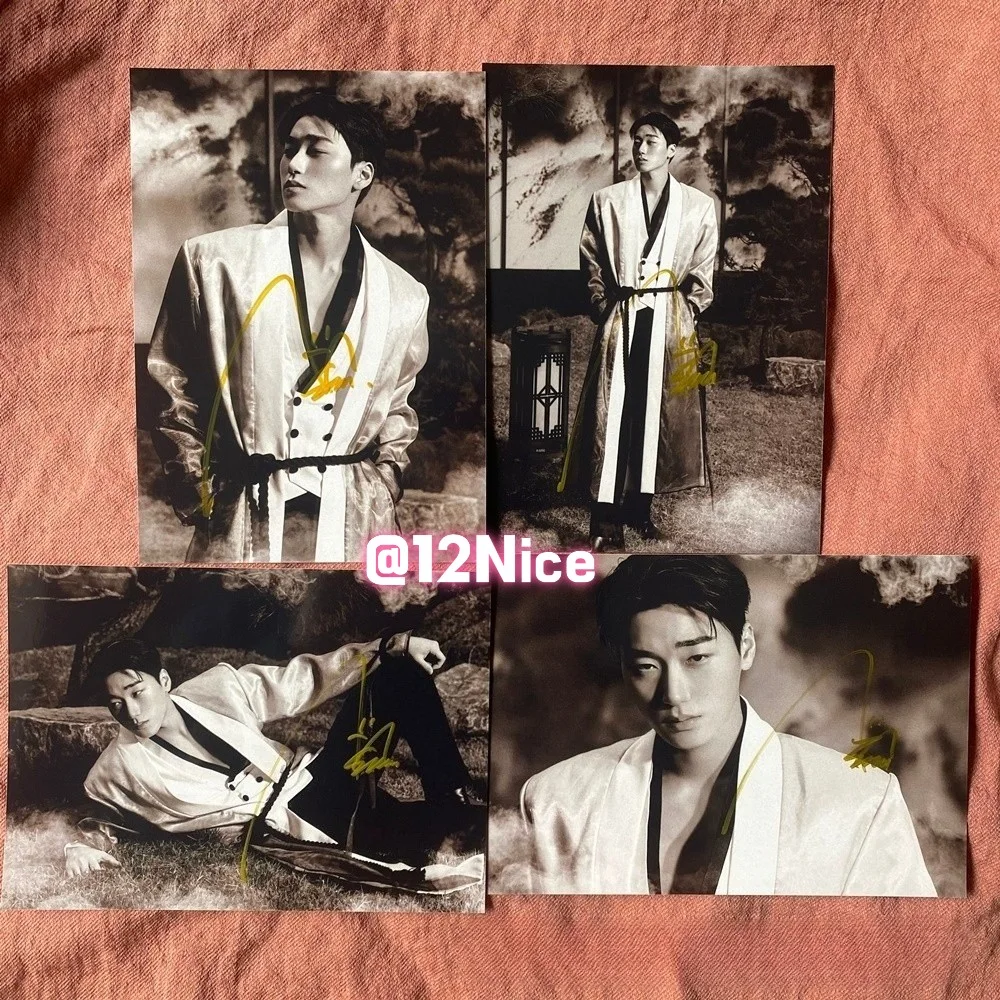 ATEEZ SAN Autographed Photo Golden Hour Part4 4*6 K-POP Collection 2026 #Nice, изображение 2