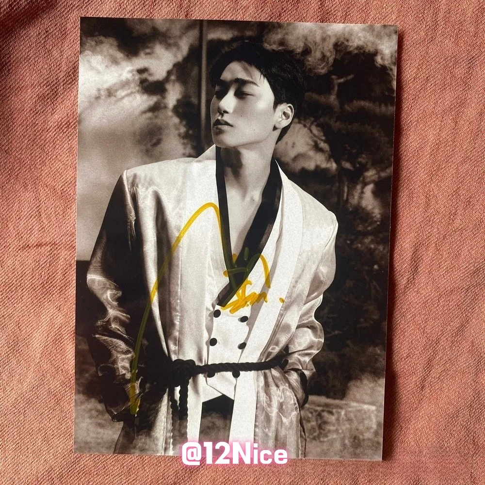 ATEEZ SAN Autographed Photo Golden Hour Part4 4*6 K-POP Collection 2026 #Nice, изображение 5