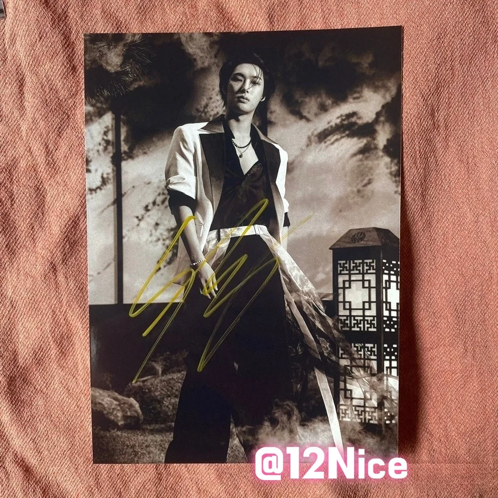 ATEEZ Mingi Autographed Photo Golden Hour Part4 4*6 K-POP Collection 2026 #Nice, изображение 2