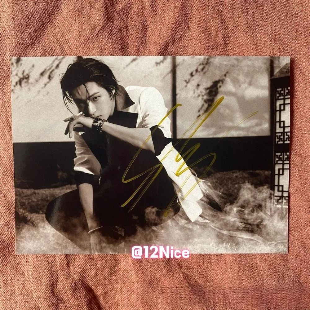 ATEEZ Mingi Autographed Photo Golden Hour Part4 4*6 K-POP Collection 2026 #Nice, изображение 3