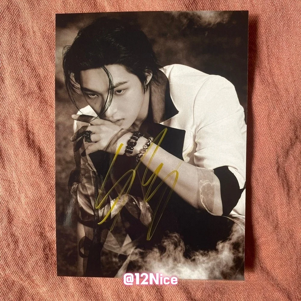 ATEEZ Mingi Autographed Photo Golden Hour Part4 4*6 K-POP Collection 2026 #Nice, изображение 4