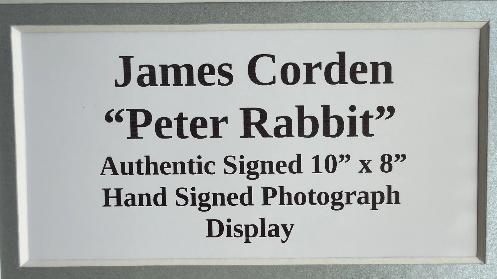 James Corden “Peter Rabbit” Signed Framed 16” X 12” Print Display, image 4