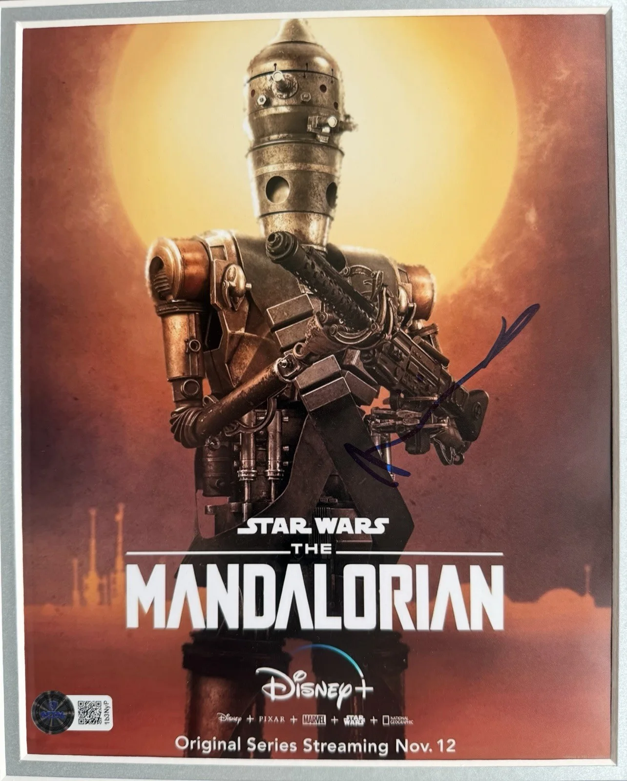 Taika Waititi “The Mandalorian” Signed Framed 16” X 12” Print Display, image 3