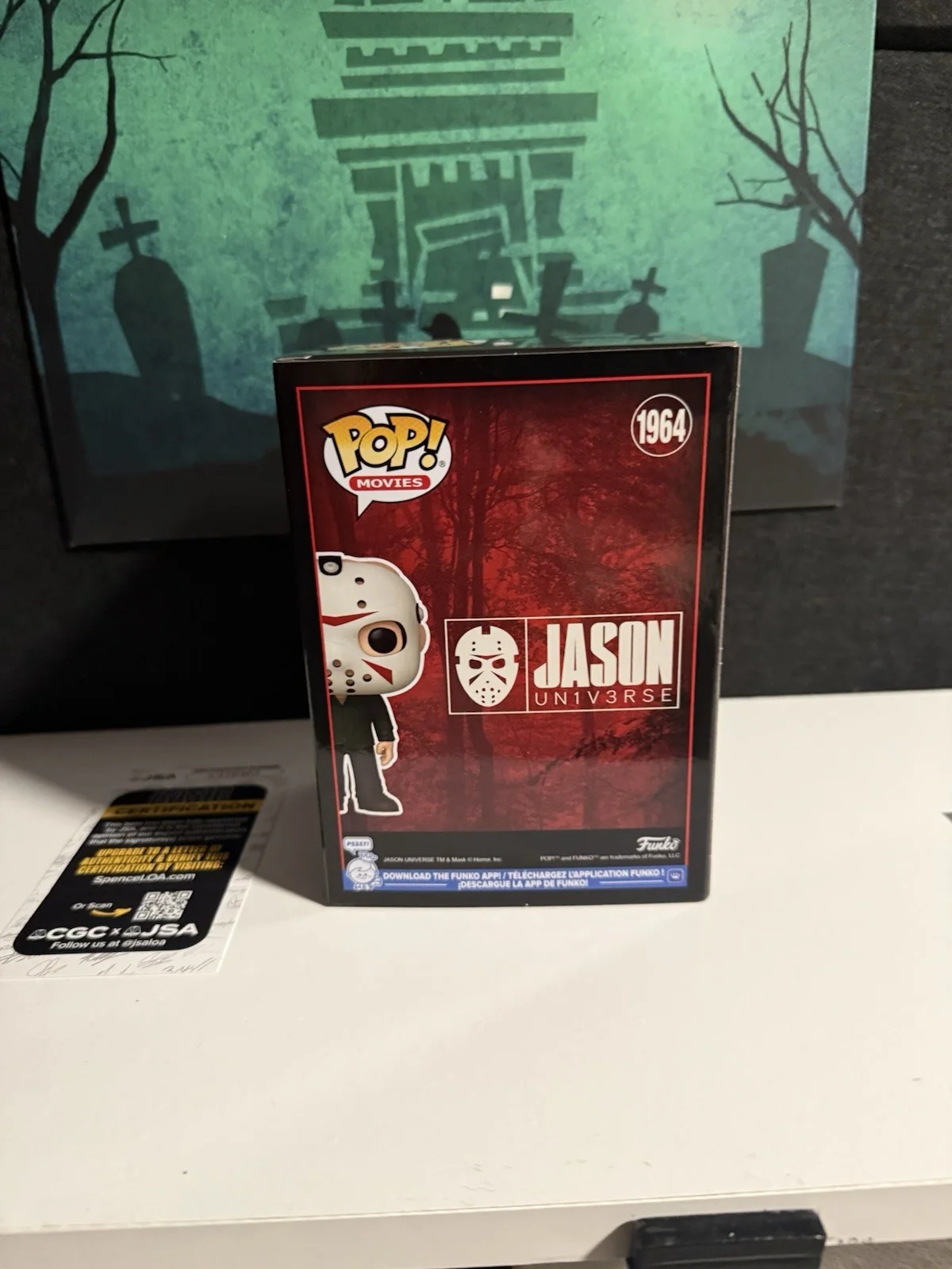 TOM SAVINI — TOM SAVINI/KANE HODDER/THOM MATTHEWS SIGNED JASON FUNKO POP 01 FRIDAY THE 13Th, image 3