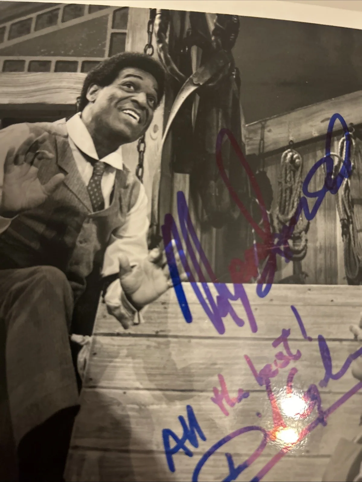 David Gunderman Nipsey Russell — Nipsey Russell And David Gunderman Autographed 8 X 10 Black-And-White Photo Whit, image 3