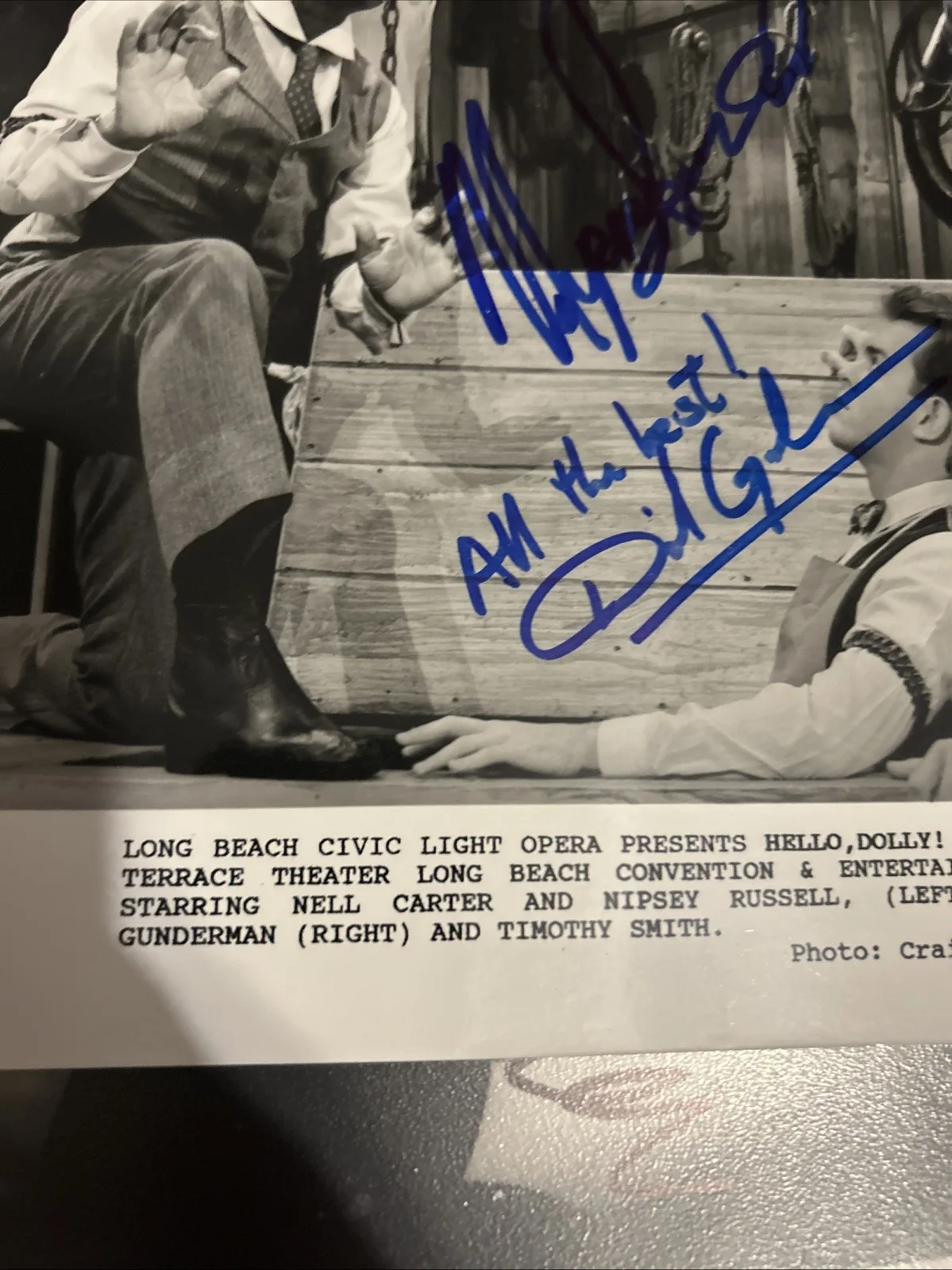 David Gunderman Nipsey Russell — Nipsey Russell And David Gunderman Autographed 8 X 10 Black-And-White Photo Whit, image 5