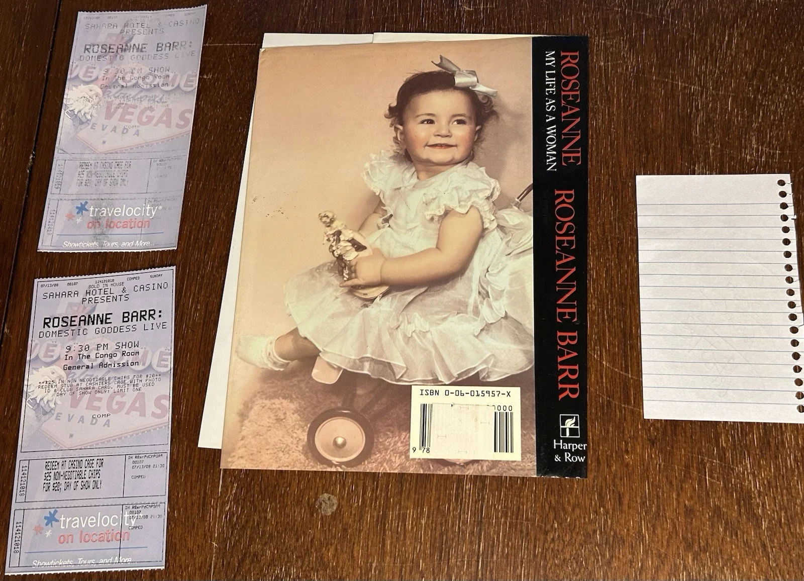 Roseanne Barr — Roseanne Barr Signed My Life As A Woman Book + Tom Arnold Auto + Tickets, image 5