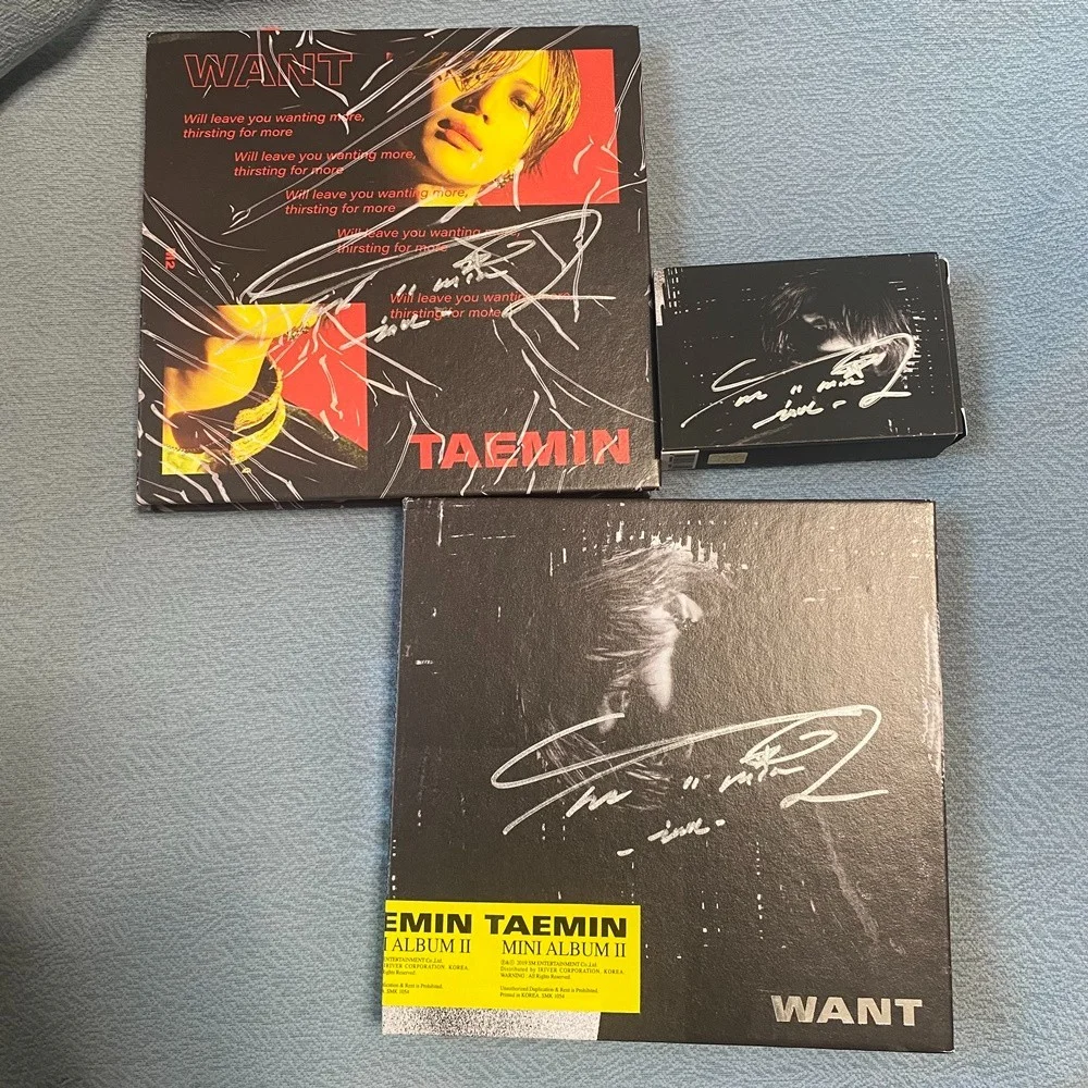 LEE TAEMIN SHINee WANT ALBUM CD Autographed & SIGNED PHOTO K-POP Collection 2019, изображение 4