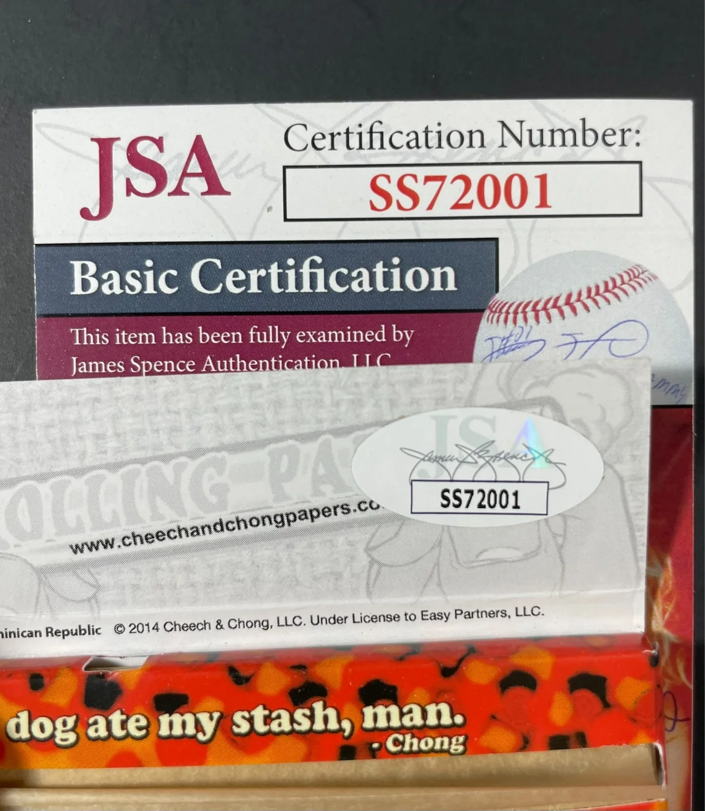 Cheech Marin — Cheech Marin & Tommy Chong Signed Rolling Papers Authentic Autographs JSA COA, image 2