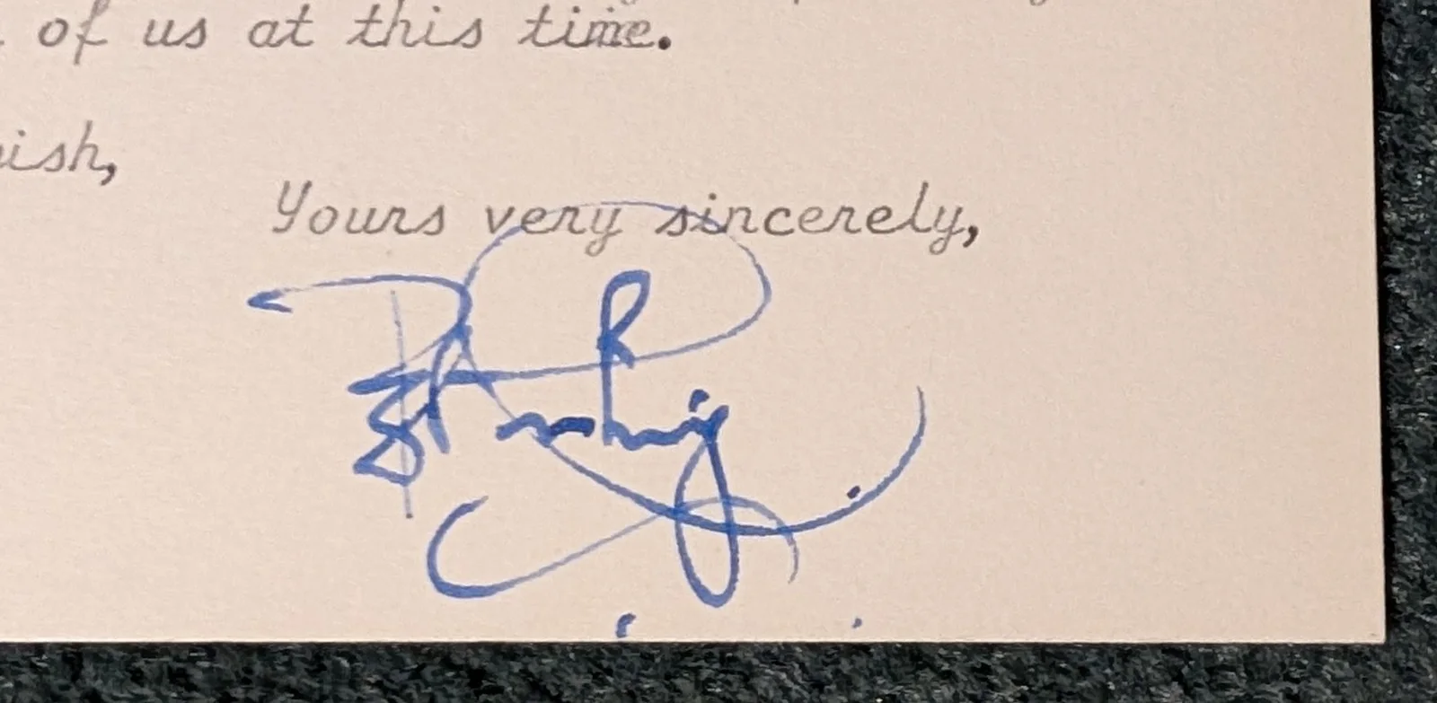 Peter Cushing — WOW! PETER CUSHING 1970 ORIG. TYPED/SIGNED LETTER ON HIS LETTERHEAD! STAR WARS!, image 2
