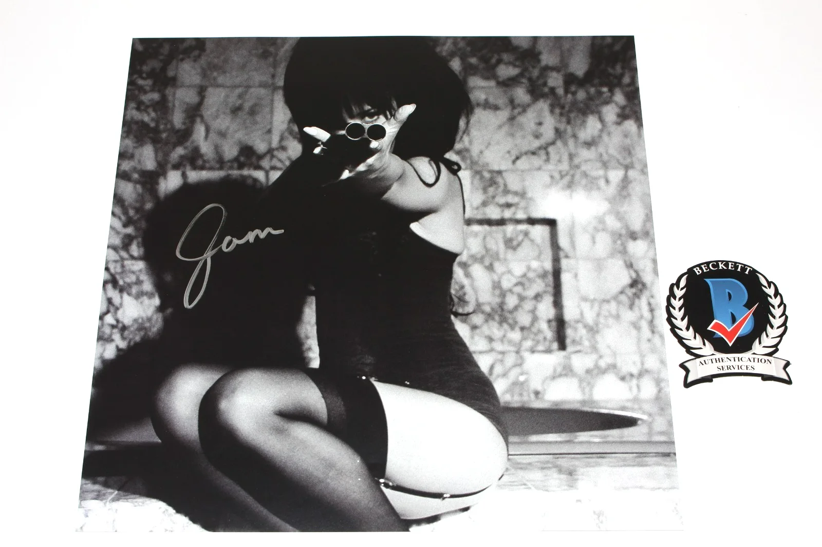 JESSIE MURPH SIGNED SEX HYSTERIA ALBUM FLAT PHOTO 11x11 BECKETT COA BLUE STRIPS, изображение 3