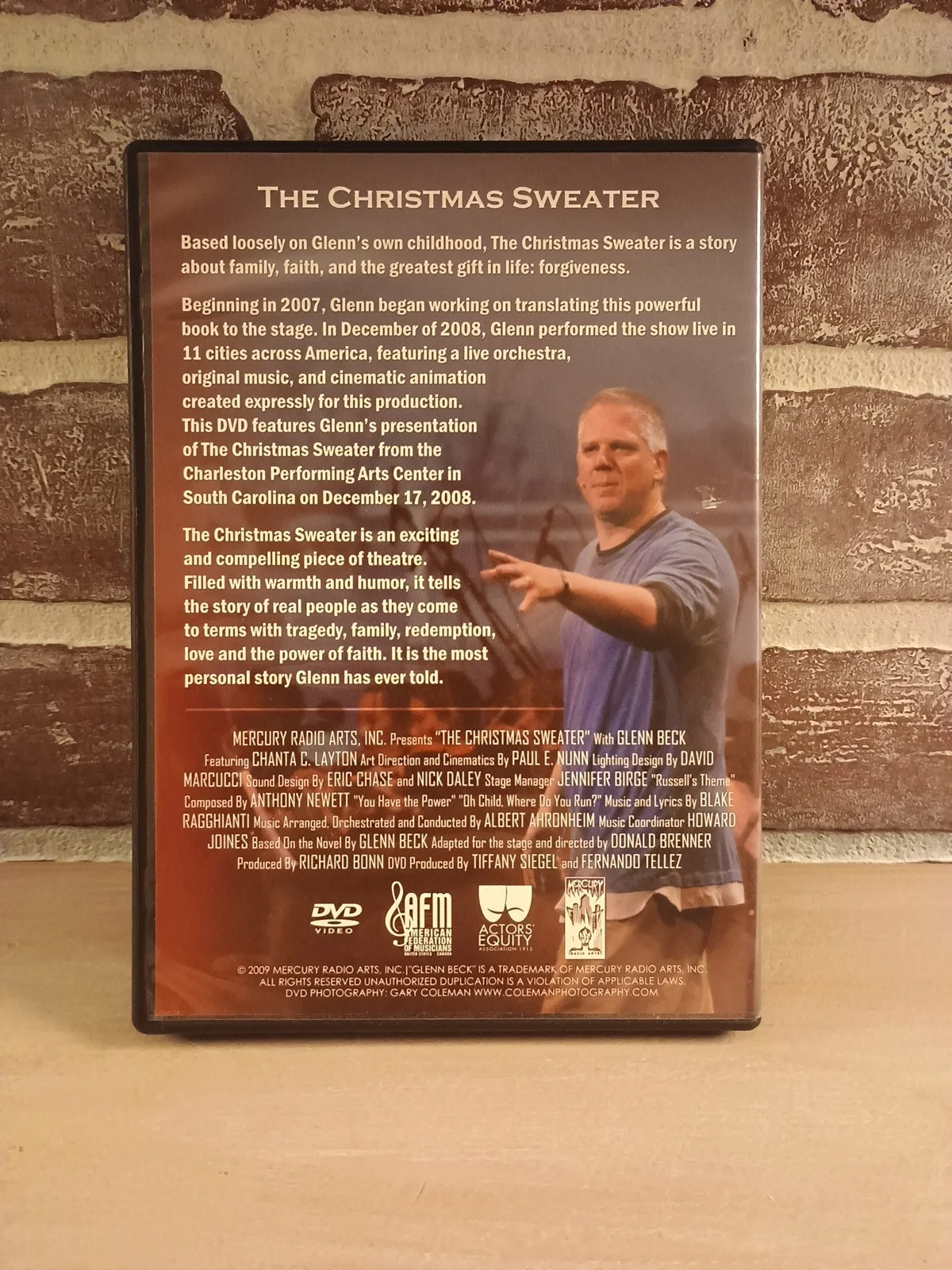 GLENN BECK — GLENN BECK THE CHRISTMAS SWEATER SIGNED DVD # 131 of 3000, image 2