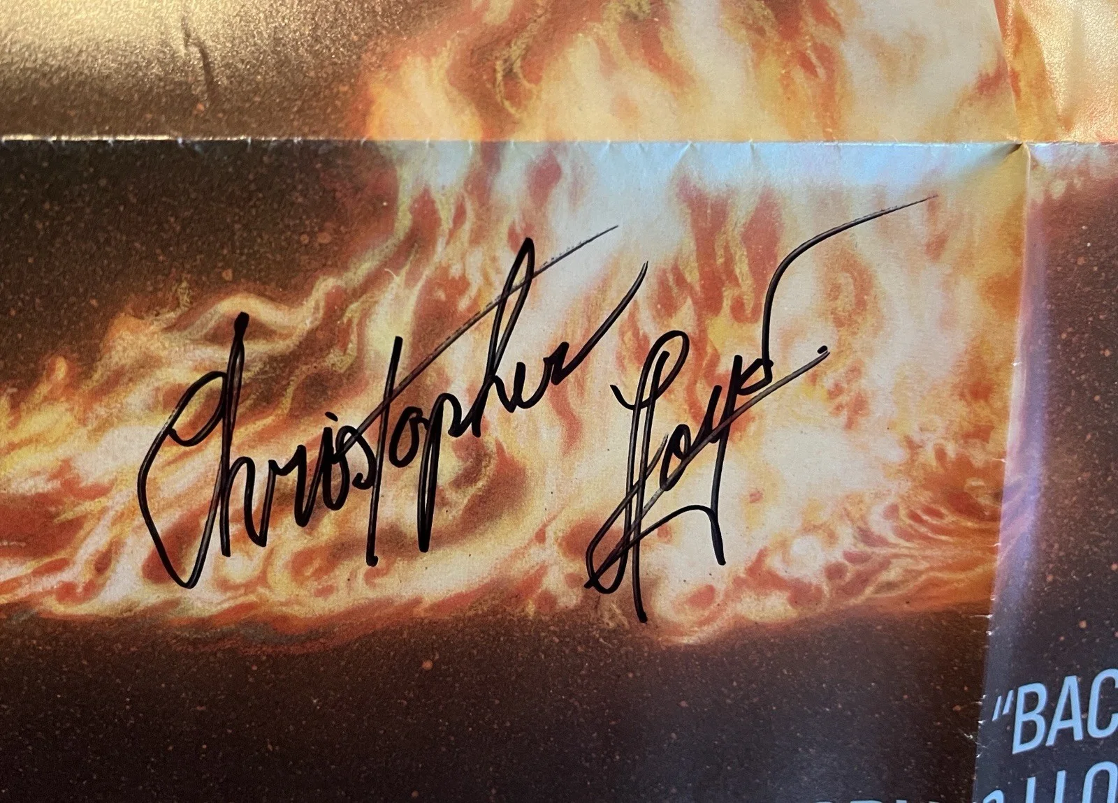 Back to the Future Original One Sheet Movie Poster Signed by Christopher Lloyd, image 2