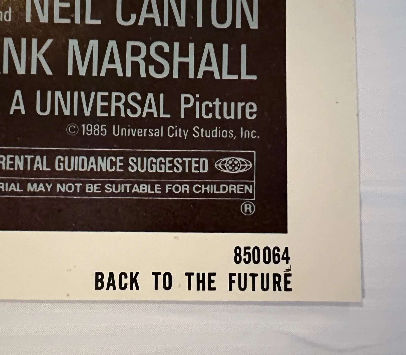 Back to the Future Original One Sheet Movie Poster Signed by Christopher Lloyd, image 3