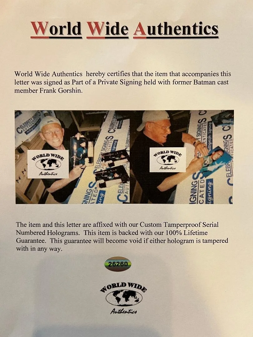 The Riddler Frank Gorshin — Hand Signed Frank Gorshin " The Riddler " photo BATMAN !!, image 2