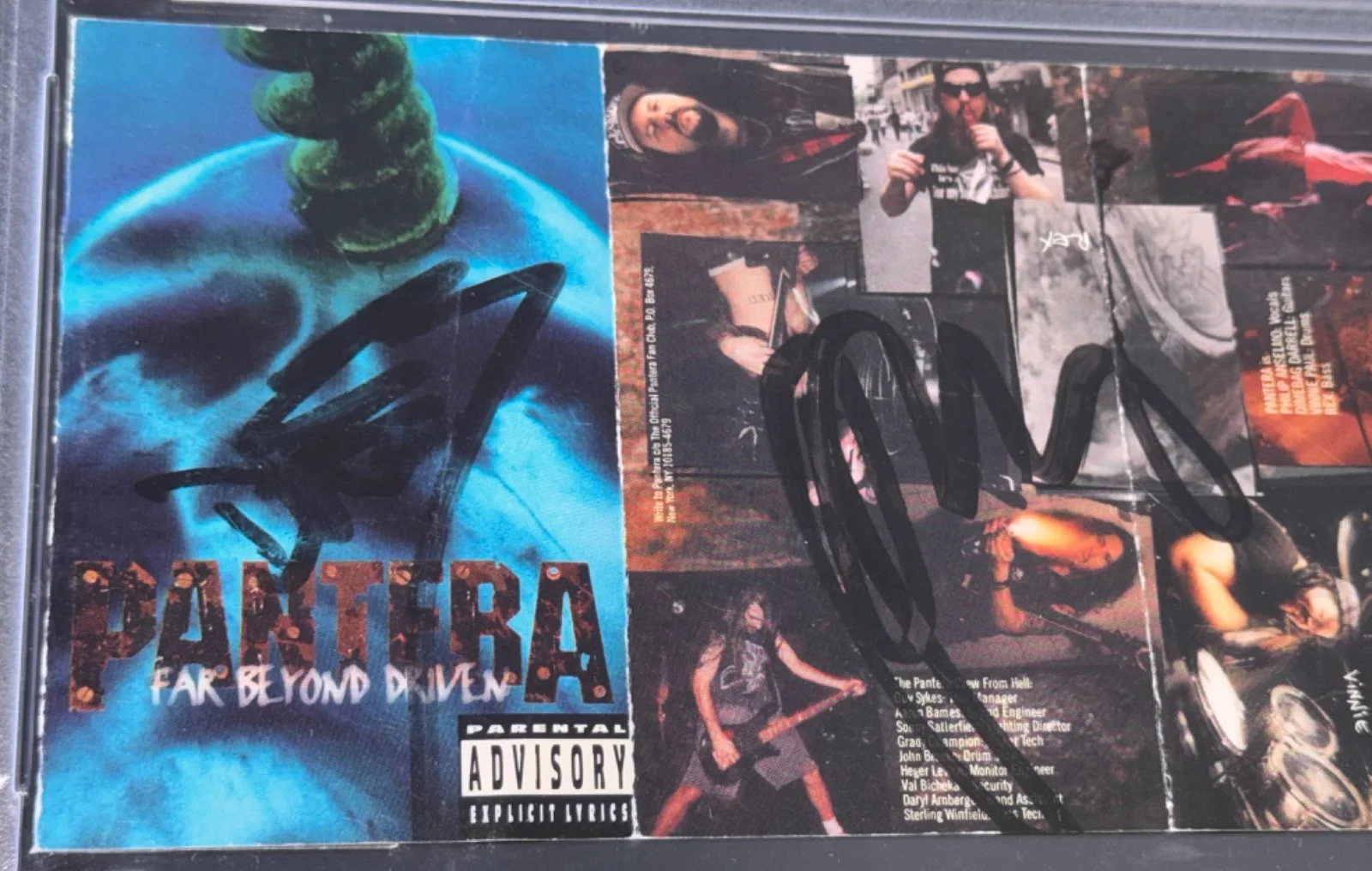 Signed Pantera Band Dimebag Far Beyond Driven Cassette Tape Autographed Auto PSA, image 2