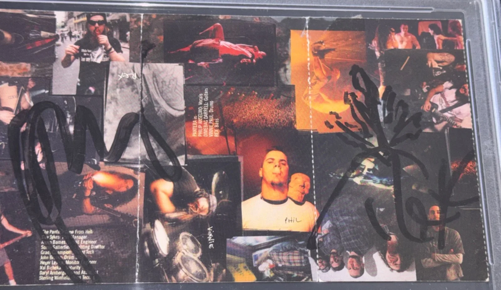 Signed Pantera Band Dimebag Far Beyond Driven Cassette Tape Autographed Auto PSA, image 3