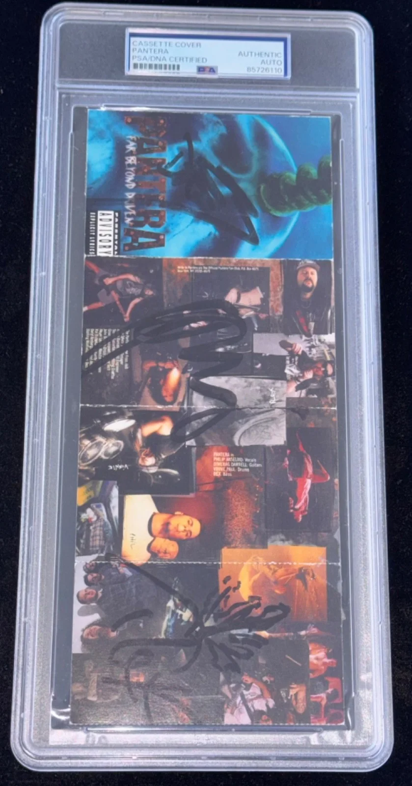 Signed Pantera Band Dimebag Far Beyond Driven Cassette Tape Autographed Auto PSA, image 5
