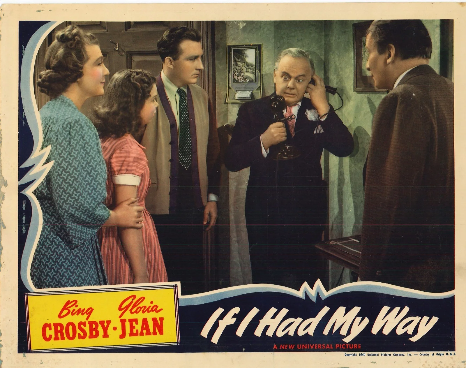 If I Had My Way 4x ORIGINAL US Lobby Cards Bing Crosby 1940, image 2