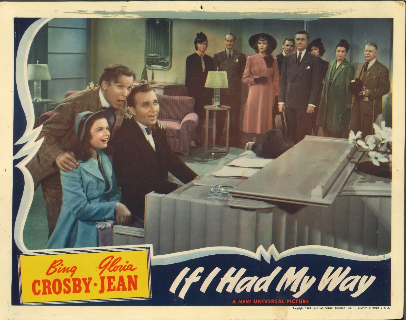 If I Had My Way 4x ORIGINAL US Lobby Cards Bing Crosby 1940, image 3