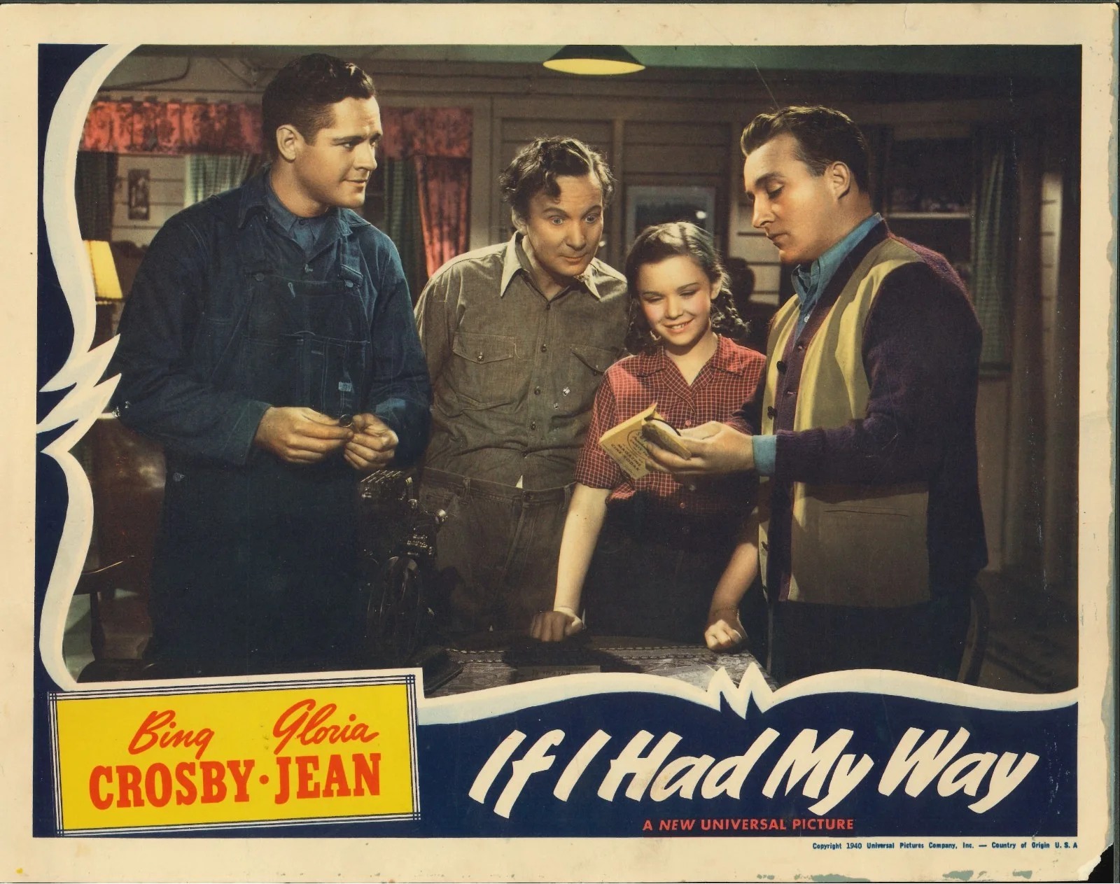 If I Had My Way 4x ORIGINAL US Lobby Cards Bing Crosby 1940, image 4