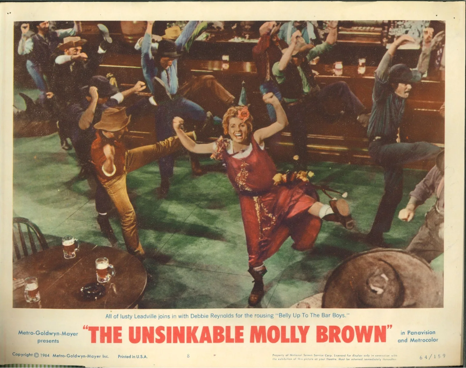 Unsinkable Molly Brown 5x ORIGINAL US Lobby Cards Debbie Reynolds 1964, image 2