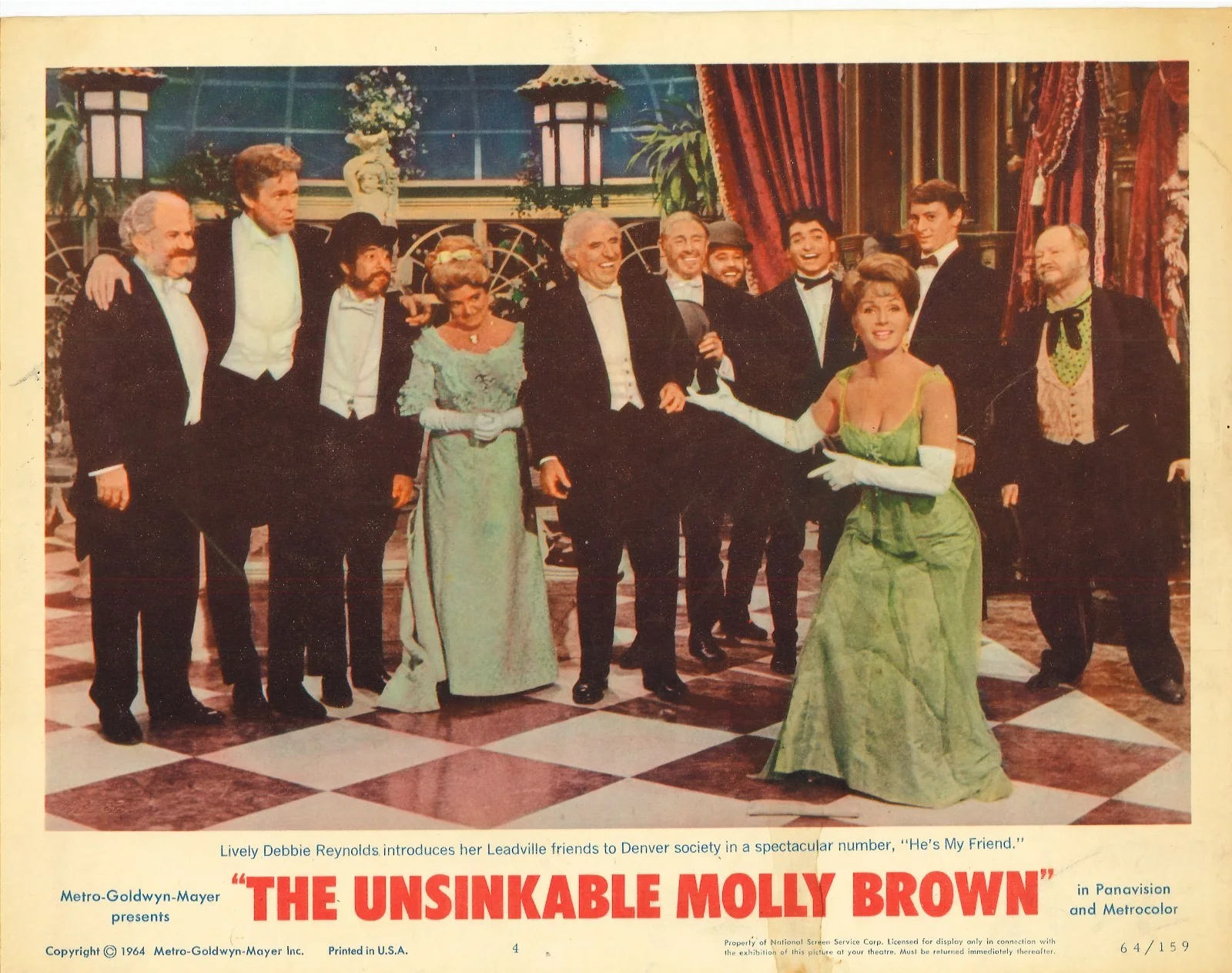 Unsinkable Molly Brown 5x ORIGINAL US Lobby Cards Debbie Reynolds 1964, image 3