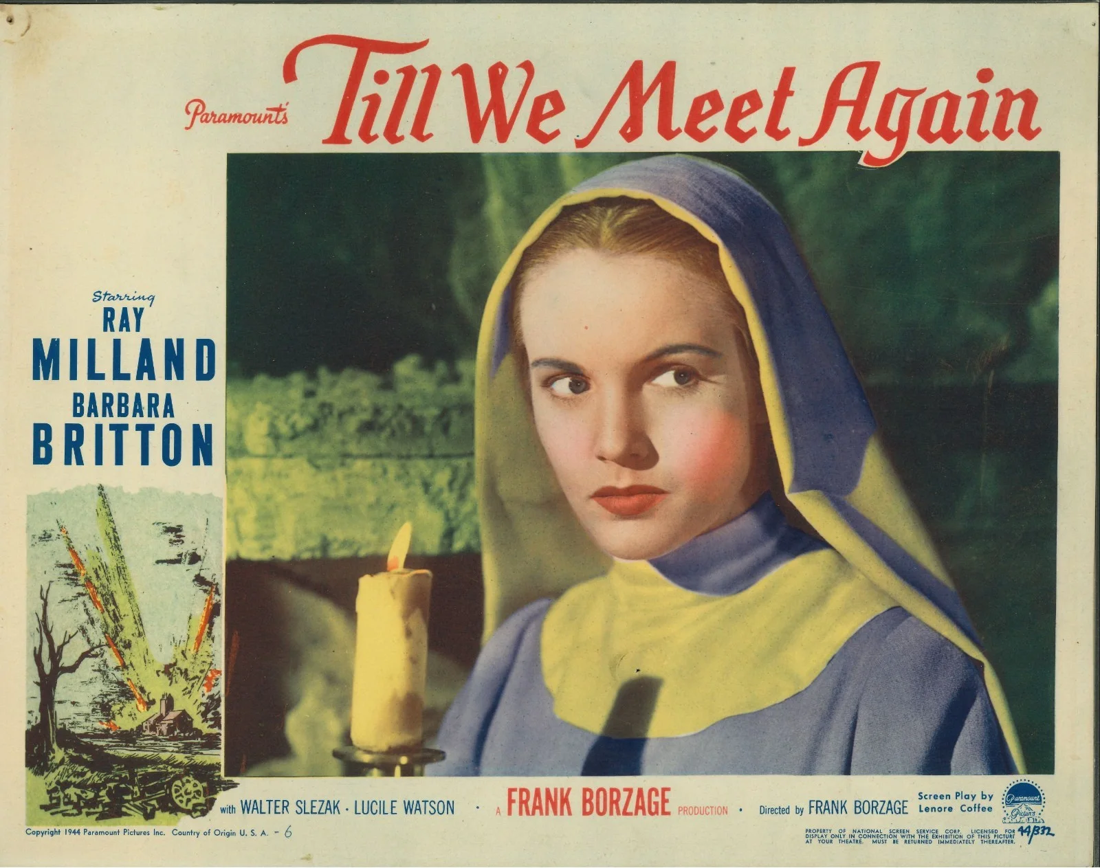Will We Meet Again 7x ORIGINAL US Lobby Cards Frank Borzage Ray Milland 1944, image 2